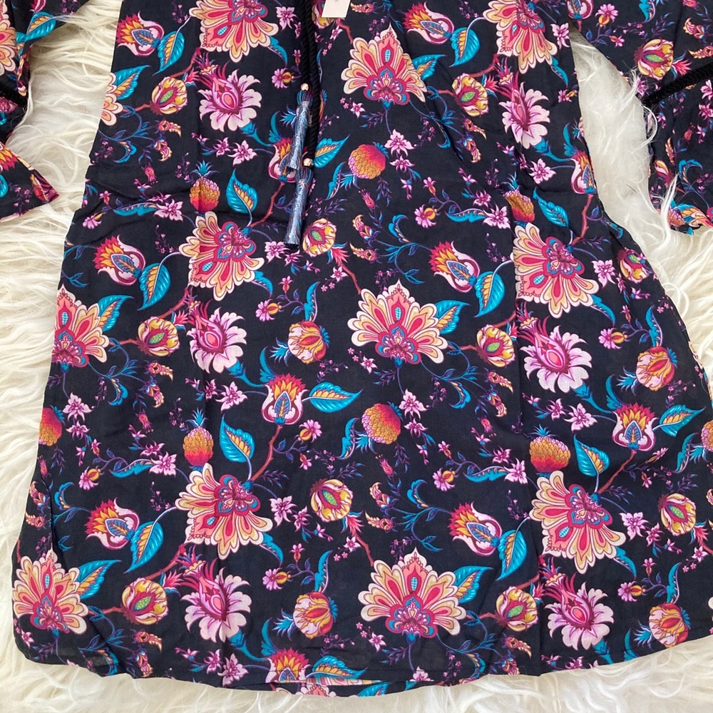 Nanette Lepore Black Floral Tatum Tunic - Picture 5 of 16